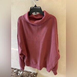 ALO Yoga Burgundy Truffle Cowl Neck Sweatshirt